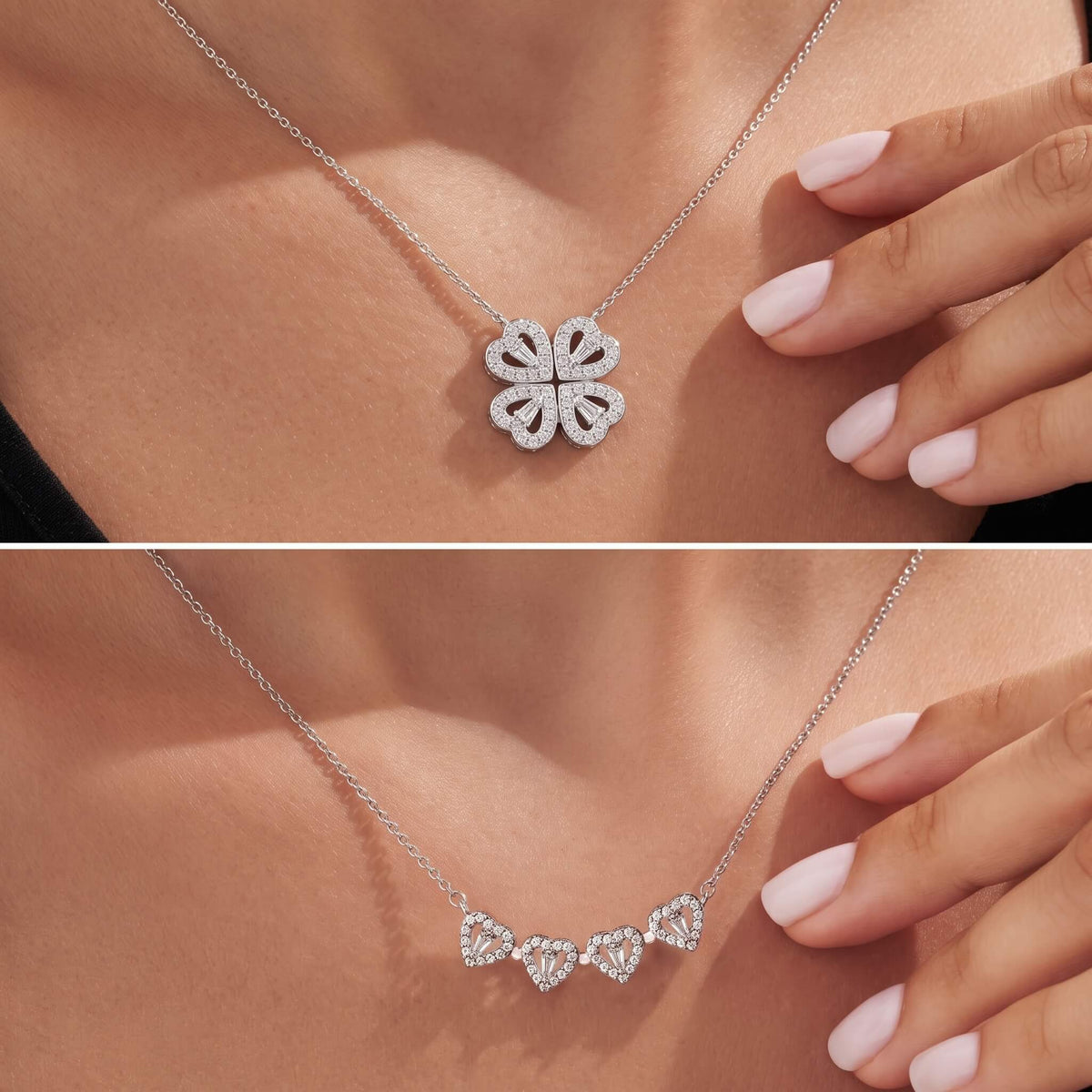 Collar convertible pétalo y corazones